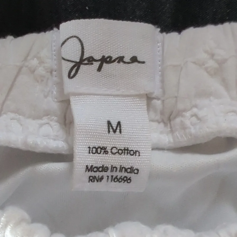 Japna White Eyelet Mini Cotton White Skirt - Picture 2 of 4